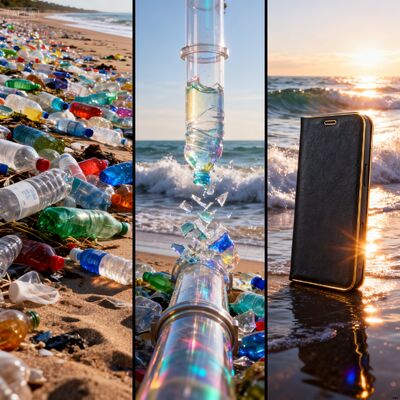 Rfid Blocking Flip Wallet Case 5 Color Options 69% GRS Certified Recycled