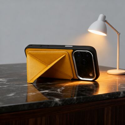 Kickstand Leather Phone Case Customizable Logo Holds 3 Cards