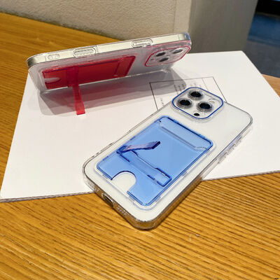 Cell Phone Clear TPU Case Slim Fit With Built In Card Slot