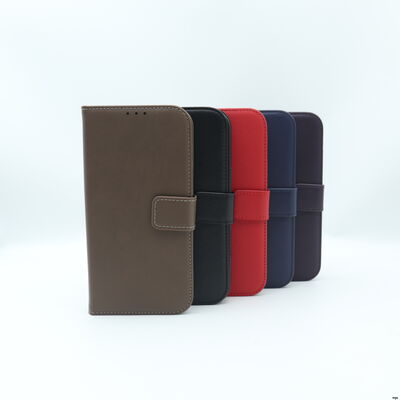 Genuine Leather Flip Wallet Phone Case Waterproof Shockproof Customizable Logo