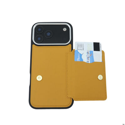 Kickstand Leather Phone Case Customizable Logo Holds 3 Cards