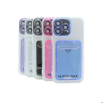 Cell Phone Clear TPU Case Slim Fit With Built In Card Slot