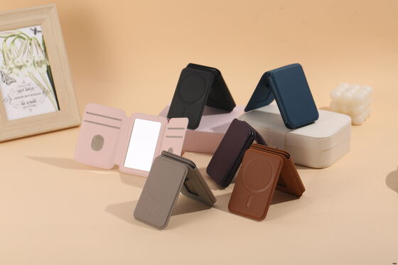 Anti Scratch Magsafe Card Wallet With Tri Fold Layout / Mirror