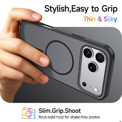 Microfiber Lining Magsafe Phone Case 360 Degree Protective Smooth Matte Soft