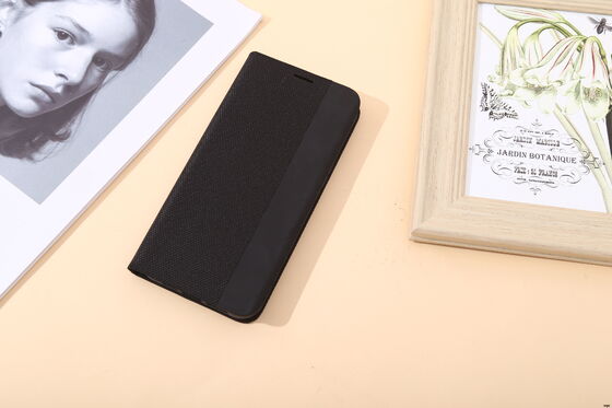 Oxford Fabric Flip Wallet Phone Case Built in Kickstand Waterproof for iPhone 15 Pro Max