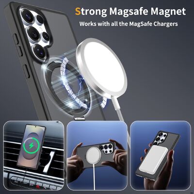 Multi Angle Adjustment MagSafe Kickstand Case For S25 Ultra Phone