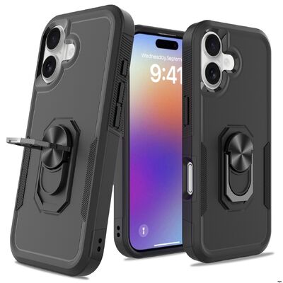 Kickstand Leather Covered Phone Case Featuring 360 Degree Rotatable