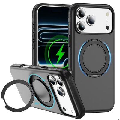 Hands Free Viewing Kickstand TPU Phone Case with Rhinestone Lens Ring