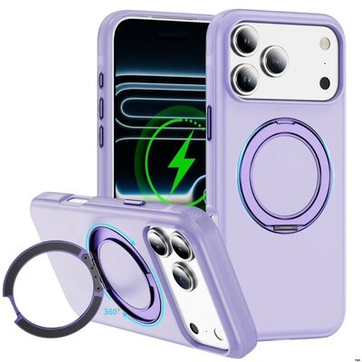 Hands Free Viewing Kickstand TPU Phone Case with Rhinestone Lens Ring