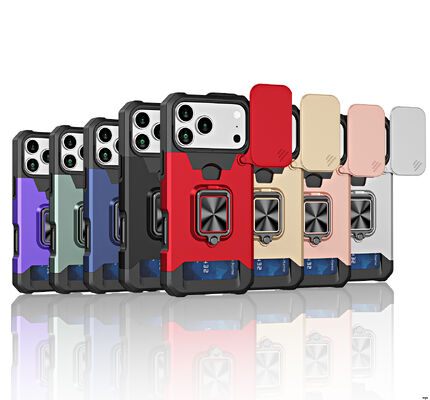 Shock Absorbing TPU Phone Case Multi Functional With Metal Ring