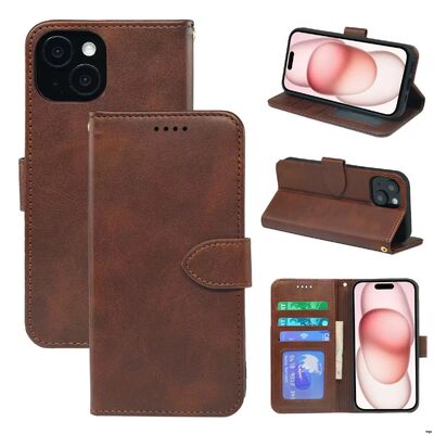 Card Storage Flip Wallet Phone Case Hands Free Vertical Horizontal for Video Conferences