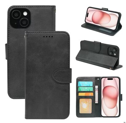 Card Storage Flip Wallet Phone Case Hands Free Vertical Horizontal for Video Conferences