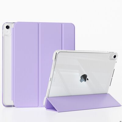 Transparent Back iPad Tablet Case Shockproof with Tri Fold Stand