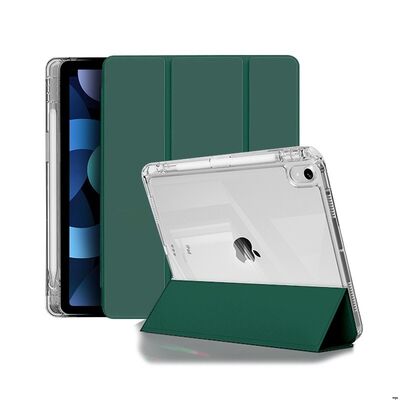 Transparent Back iPad Tablet Case Shockproof with Tri Fold Stand