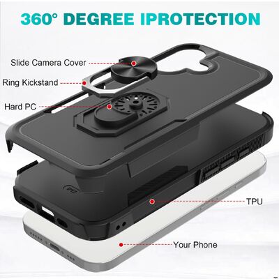 Kickstand TPU Phone Case Drop Protective for Hands Free Phone / Media Viewing