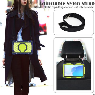 Customizable Multi Functional Tablet Case With Shock Absorbent Three Layers And Rotating Handle Grip For Corporate Needs Manufacturer