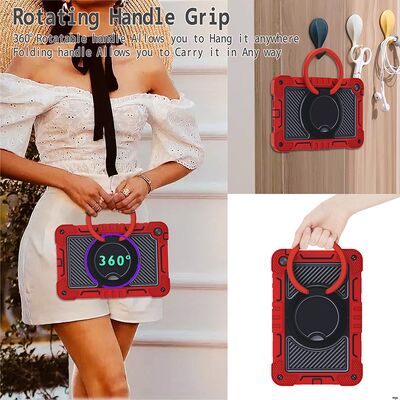 Customizable Multi Functional Tablet Case With Shock Absorbent Three Layers And Rotating Handle Grip For Corporate Needs Manufacturer