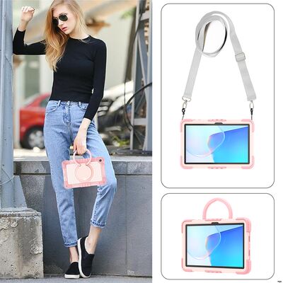 Customizable Multi Functional Tablet Case With Shock Absorbent Three Layers And Rotating Handle Grip For Corporate Needs Manufacturer