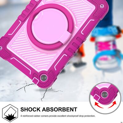 Customizable Multi Functional Tablet Case With Shock Absorbent Three Layers And Rotating Handle Grip For Corporate Needs Manufacturer