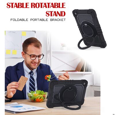 Customizable Multi Functional Tablet Case With Shock Absorbent Three Layers And Rotating Handle Grip For Corporate Needs Manufacturer