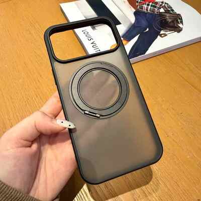 Customized Logo 360° Rotatable Semi-Transparent  MagSafe Phone Case Direct sales from the source factory