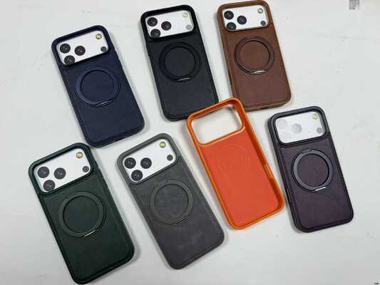 Customized OEM/ODM Service Leather Phone Case With Ring 