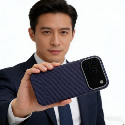 Customizable Logo  Carbon Fiber Leather Phone Case with OEM/ODM service
