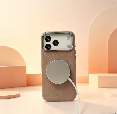 Customized Litchi Grain Leather Wrapped Phone Case  with OEM/ODM service