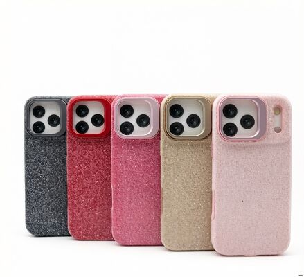 Customized Diamond-Embedded Half-Wrap Leather Phone Case