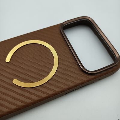 Carbon Fiber Material Leather Phone Case