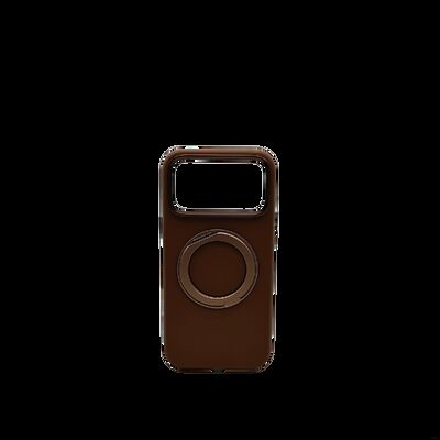 Customized Leather Covered Phone Case With a Ring