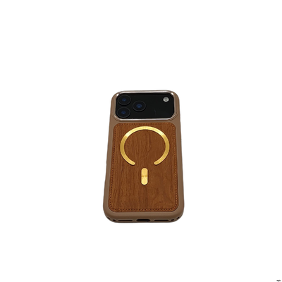 Hand-stitched Leather Phone Sleeve With OEM/ODM Service