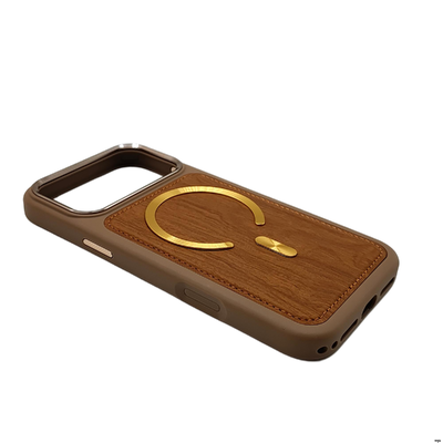 Hand-stitched Leather Phone Sleeve With OEM/ODM Service
