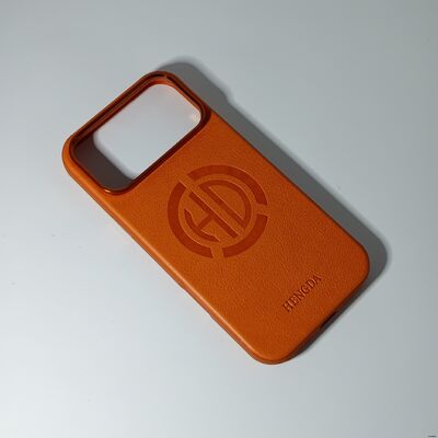 Vintage Litchi Grain Curved Edge MagSafe Phone Case