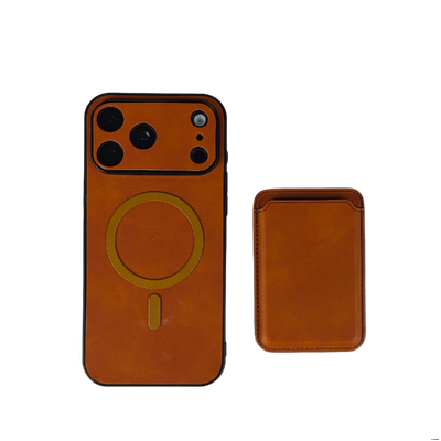 Cowhide Texture Detachable Magnetic Card Holder Phone Case