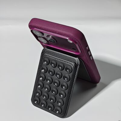 A-Style Suction Dots Magnetic Card Wallet