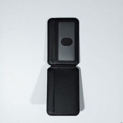 Hinge Magnetic Card Holder With Finger Loop
